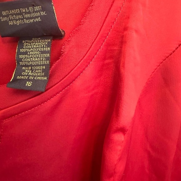 Hot Topic X Outlander Series Red Party Dress Plus Size Womens 16 Holiday Vamp - Picture 7 of 7